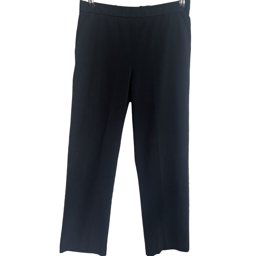 Briggs Womens Size 10 Pull on Dress Pant Black Straight Leg Average Length